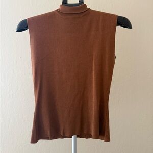 Tina Hagen Sleeveless Brown Muscle Tee